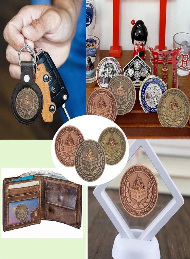 YUJUE Dumpster Fire Desk Coin 1.5'' Double Sided Hilarious Medallion for Staff Appreciation Gift for Coworker Workplace Memorabilia Office Pranks Funny Office Supplies Desk Decor - Image 4